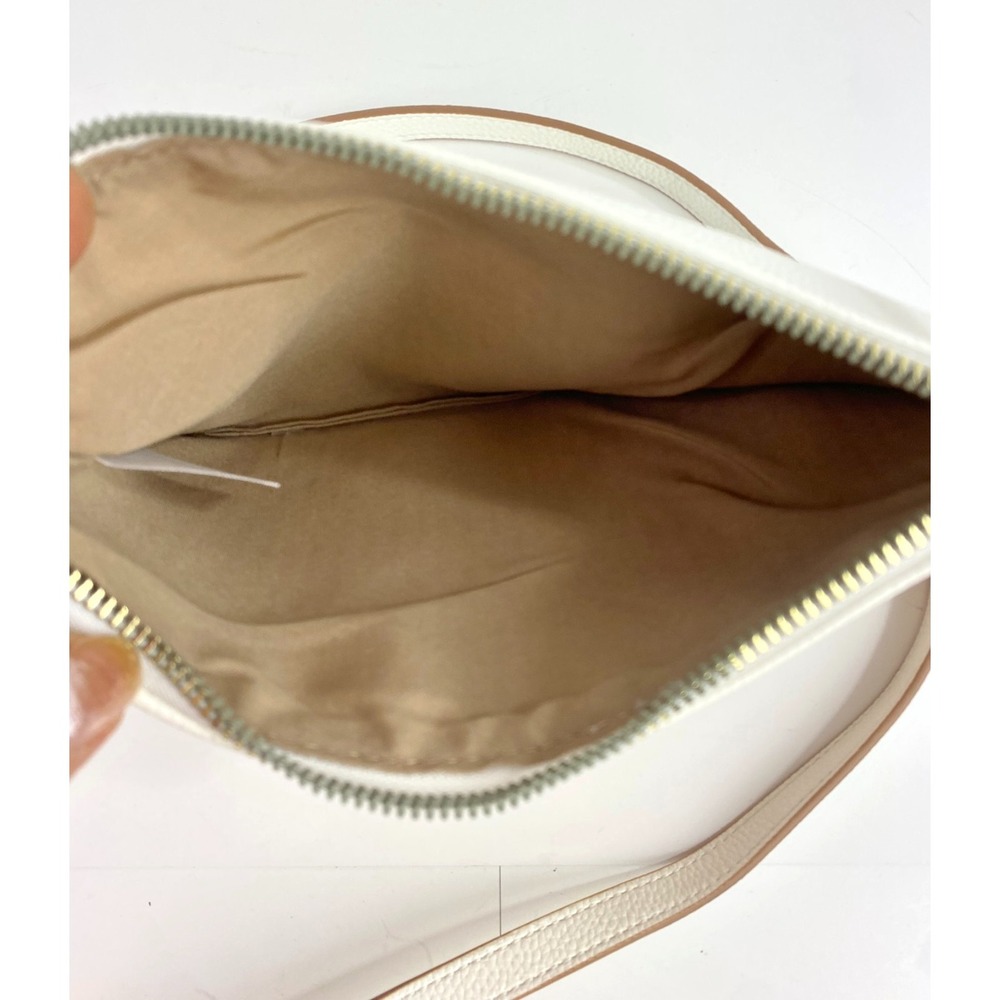 Nanette Lepore Shoulder Bag White Faux Leather Purse Handbag Additional Pouch - Picture 13 of 13